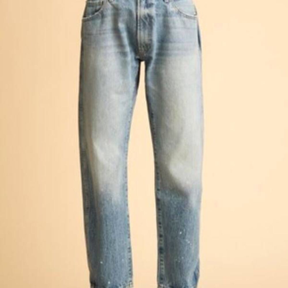 KHAITE Light Wash Cropped Ankle Jeans
